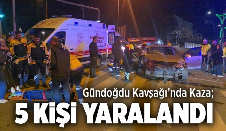 Bingöl’de Kavşakta Kaza: 5 Kişi Yaralandı