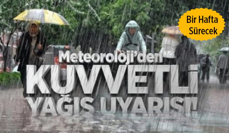 Bingöl İçin Kuvvetli Yağış Uyarısı! Bir Hafta Sürecek