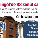 TOKİ Bingöl’de 88 konut satacak!